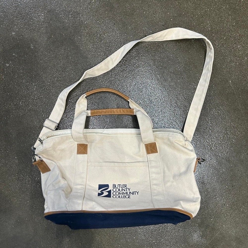 Butler‎ County Community College White Canvas Duffle Bag